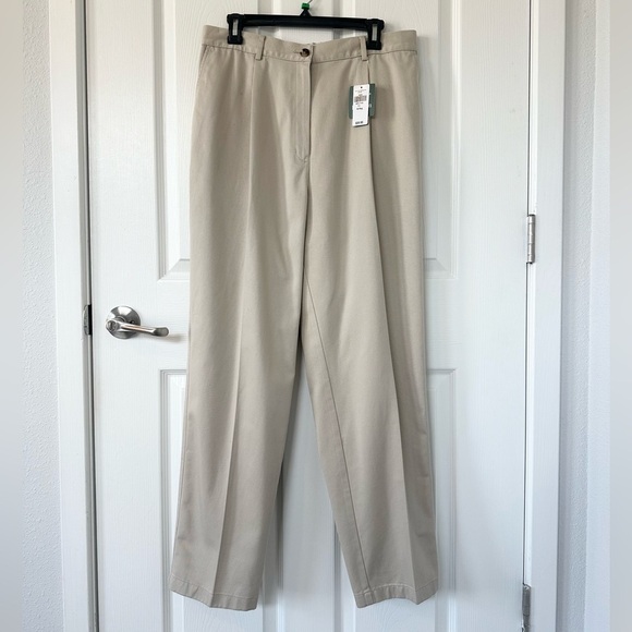 L.L. Bean Women's Tan Straight Leg Pants - Picture 6 of 9